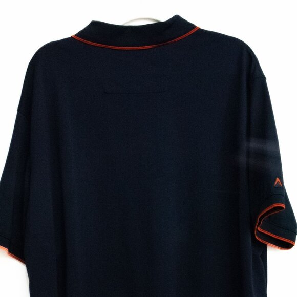 Antigua Mens Navy Polo Shirt With Red Trim & Auburn University Logo - Picture 8 of 8